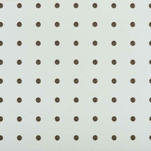 Fibrex MDF pegboard, perforated thin mdf panel in white.